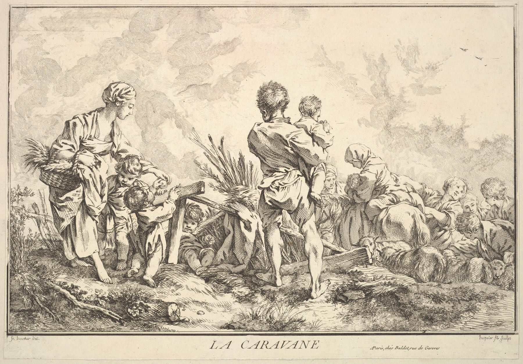 The Caravan，Jacques Gabriel Huquier，mid to late 18th century