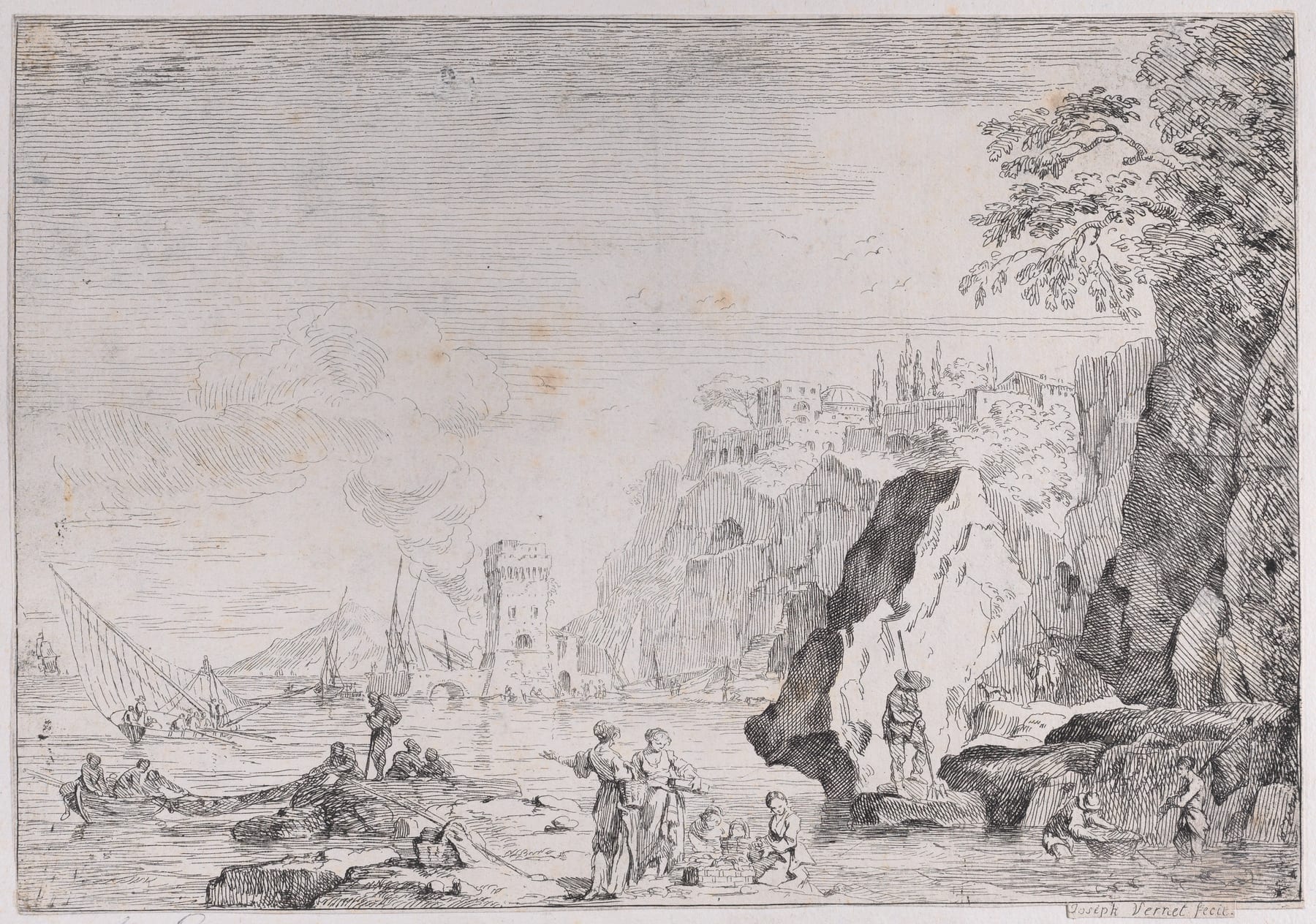 Harbor and Fishermen，Joseph Vernet，ca. 1760
